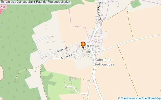 plan Terrain de pétanque Saint-Paul-de-Fourques : 1 équipements