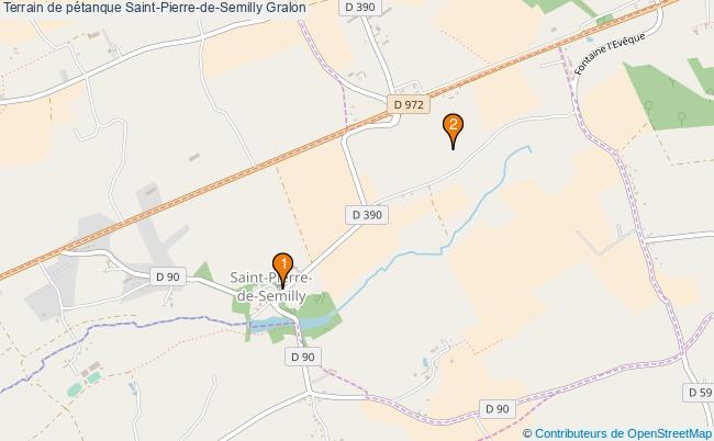plan Terrain de pétanque Saint-Pierre-de-Semilly : 2 équipements