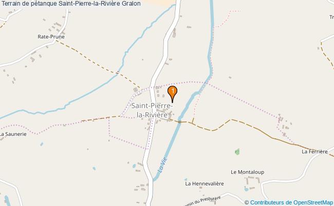 plan Terrain de pétanque Saint-Pierre-la-Rivière : 1 équipements