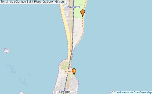 plan Terrain de pétanque Saint-Pierre-Quiberon : 2 équipements