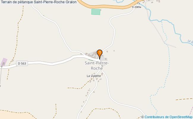 plan Terrain de pétanque Saint-Pierre-Roche : 1 équipements