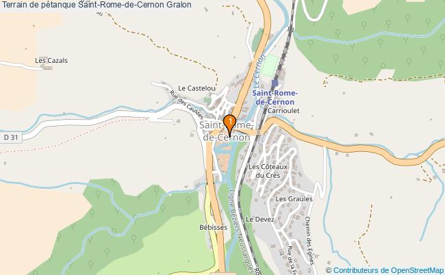 plan Terrain de pétanque Saint-Rome-de-Cernon : 1 équipements