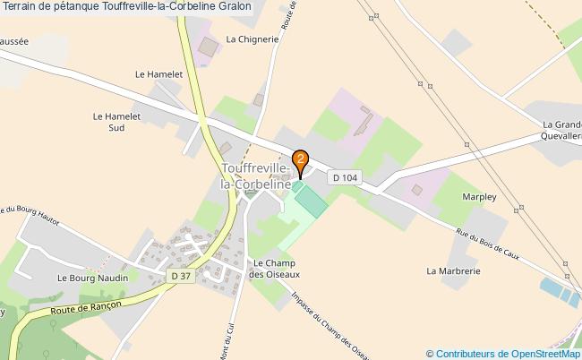 plan Terrain de pétanque Touffreville-la-Corbeline : 2 équipements