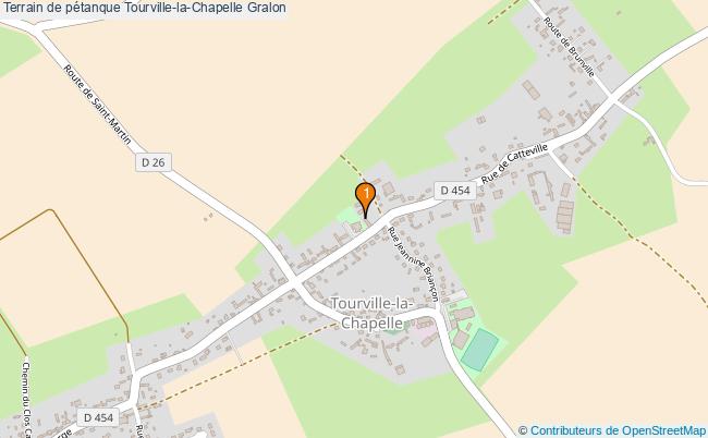 plan Terrain de pétanque Tourville-la-Chapelle : 1 équipements