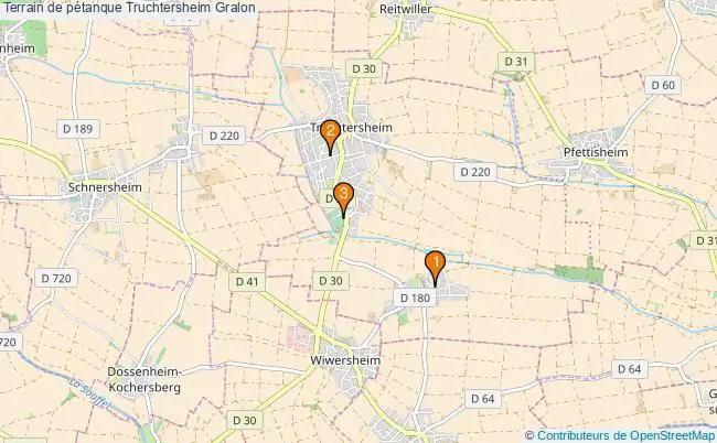 plan Terrain de pétanque Truchtersheim : 3 équipements