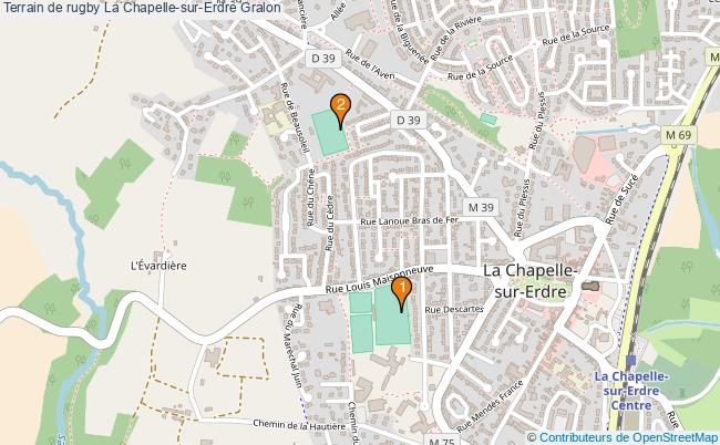 plan Terrain de rugby La Chapelle-sur-Erdre : 2 équipements