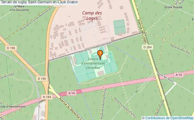 plan Terrain de rugby Saint-Germain-en-Laye : 1 équipements