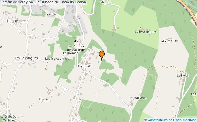 plan Terrain de volley-ball Le Buisson-de-Cadouin : 1 équipements