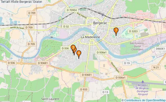 plan Terrain mixte Bergerac : 4 équipements