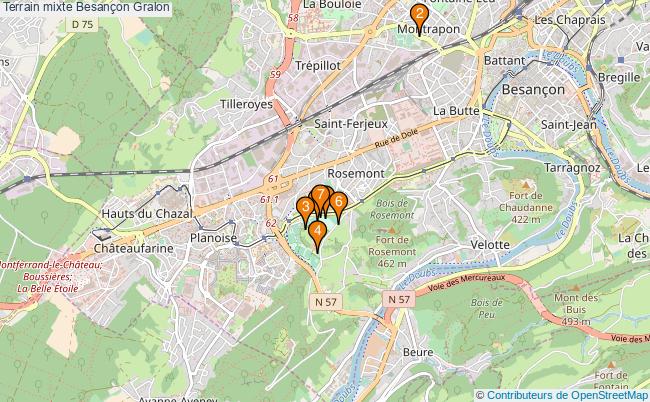 plan Terrain mixte Besançon : 7 équipements