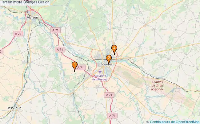 plan Terrain mixte Bourges : 4 équipements