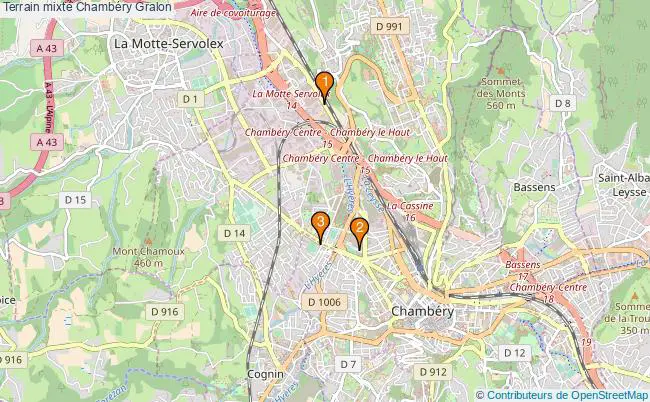 plan Terrain mixte Chambéry : 3 équipements