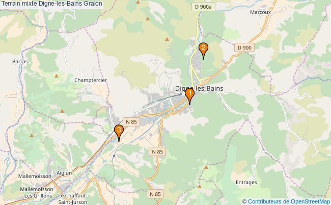 plan Terrain mixte Digne-les-Bains : 3 équipements