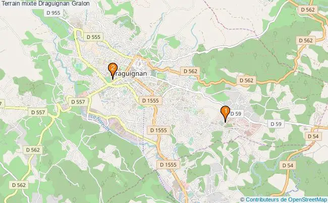 plan Terrain mixte Draguignan : 2 équipements