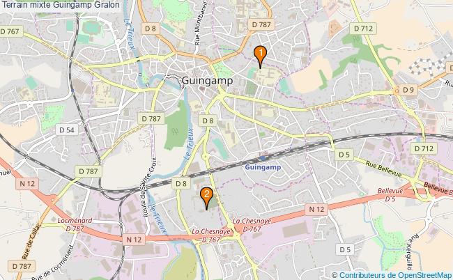 plan Terrain mixte Guingamp : 2 équipements