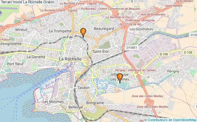 plan Terrain mixte La Rochelle : 2 équipements