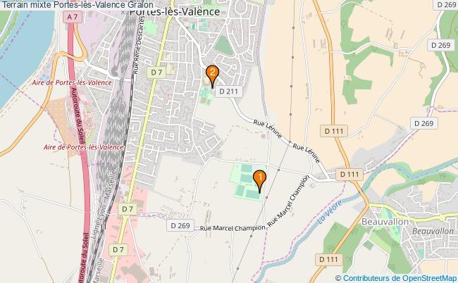 plan Terrain mixte Portes-lès-Valence : 2 équipements