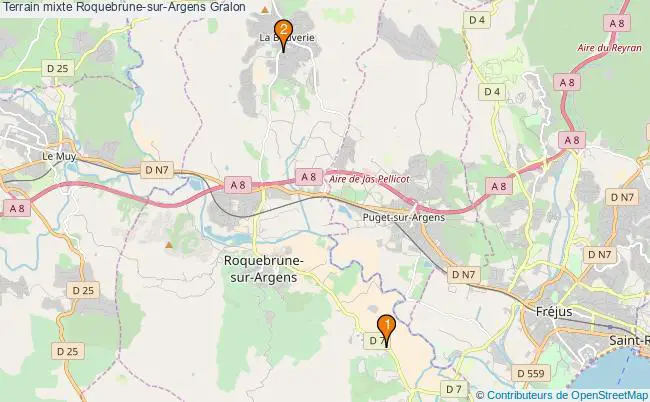 plan Terrain mixte Roquebrune-sur-Argens : 2 équipements