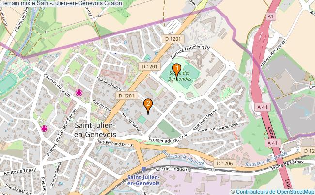 plan Terrain mixte Saint-Julien-en-Genevois : 2 équipements