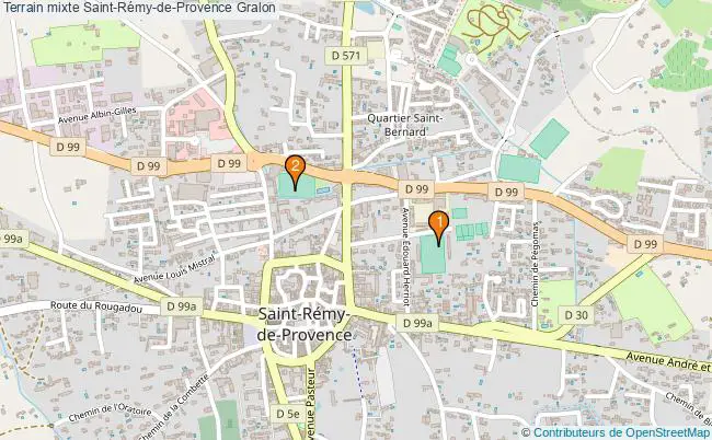 plan Terrain mixte Saint-Rémy-de-Provence : 2 équipements