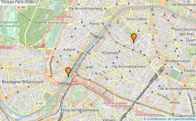 plan Trinquet Paris : 2 équipements