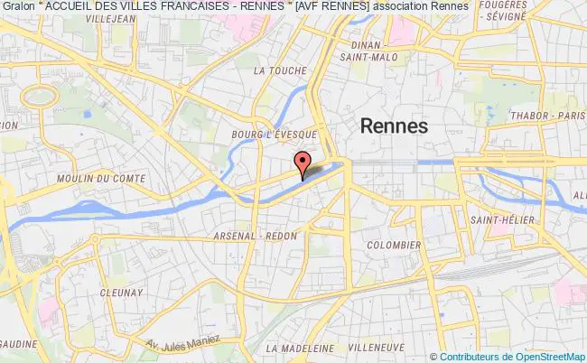 plan association " Accueil Des Villes Francaises - Rennes " [avf Rennes] Rennes
