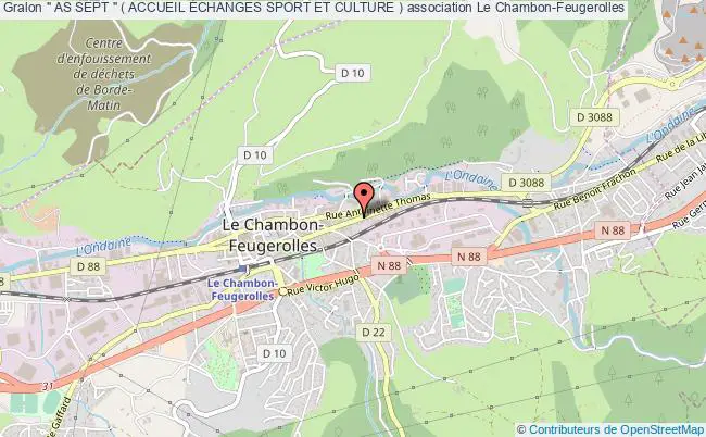 plan association " As Sept " ( Accueil Échanges Sport Et Culture ) Le Chambon-Feugerolles