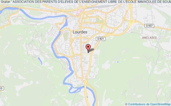 plan association ' Association Des Parents D'eleves De L'enseignement Libre De L'ecole Immaculee De Soum ' Lourdes