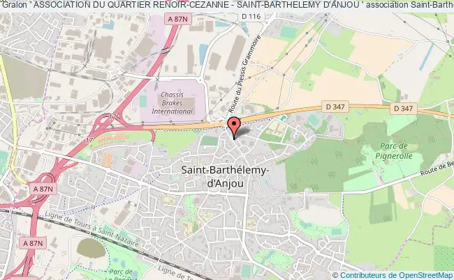 plan association ' Association Du Quartier Renoir-cezanne - Saint-barthelemy D'anjou ' 