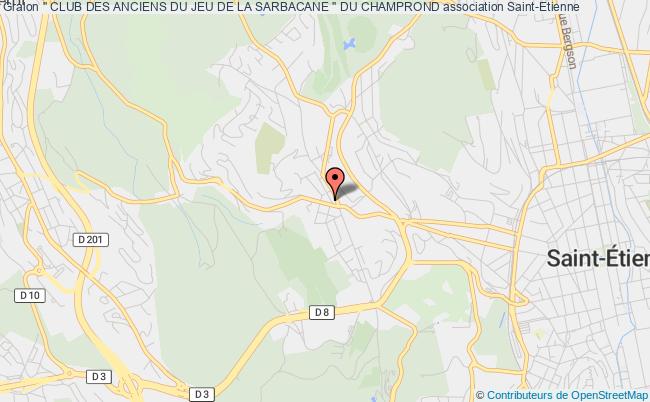 plan association " Club Des Anciens Du Jeu De La Sarbacane " Du Champrond Saint-Étienne