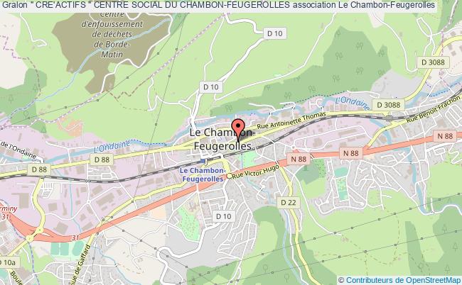 plan association " Cre'actifs " Centre Social Du Chambon-feugerolles Le    Chambon-Feugerolles