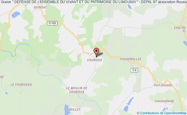 plan association " DÉfense De L'ensemble Du Vivant Et Du Patrimoine Du Limousin " - Depal 87 SAINT-PARDOUX-LE-LAC