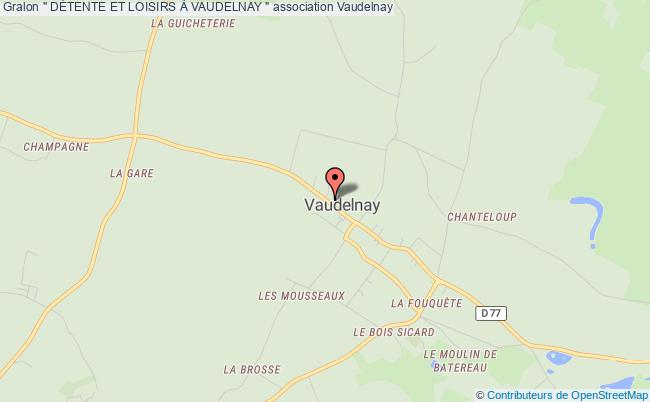 plan association " DÉtente Et Loisirs À Vaudelnay " Vaudelnay