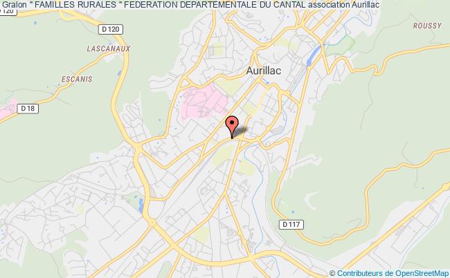 plan association " Familles Rurales " Federation Departementale Du Cantal Aurillac