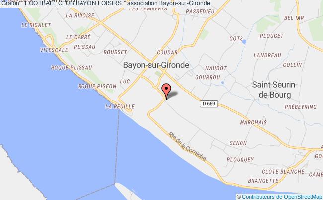 plan association " Football Club Bayon Loisirs " Bayon-sur-Gironde