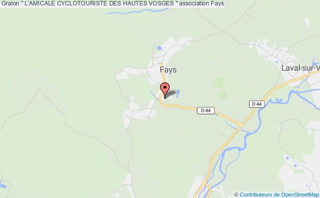 plan association " L'amicale Cyclotouriste Des Hautes Vosges " Fays