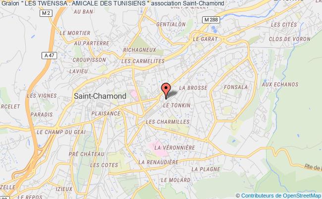 plan association " Les Twenssa : Amicale Des Tunisiens " Saint-Chamond