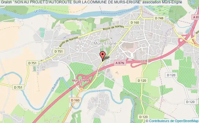 plan association ' Non Au Projet D'autoroute Sur La Commune De Murs-erigne' Mûrs-Erigné