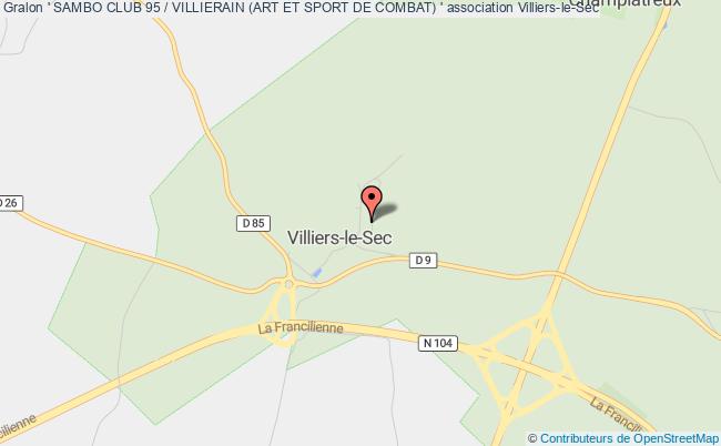 plan association ' Sambo Club 95 / Villierain (art Et Sport De Combat) ' Villiers-le-Sec