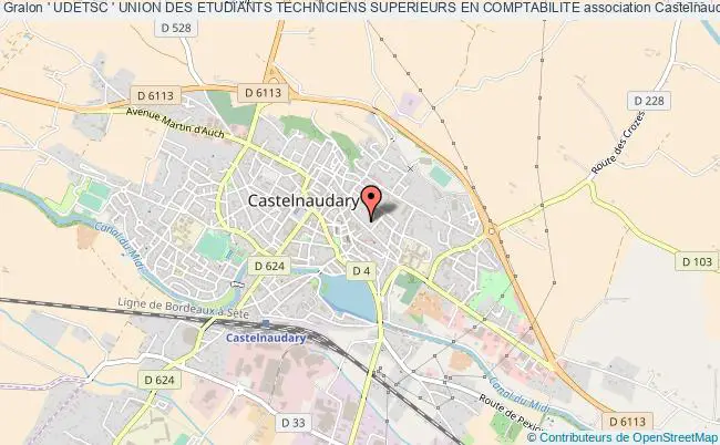 plan association ' Udetsc ' Union Des Etudiants Techniciens Superieurs En Comptabilite Castelnaudary