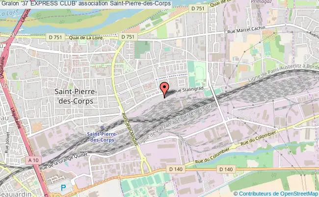 plan association '37 Express Club' Saint-Pierre-des-Corps