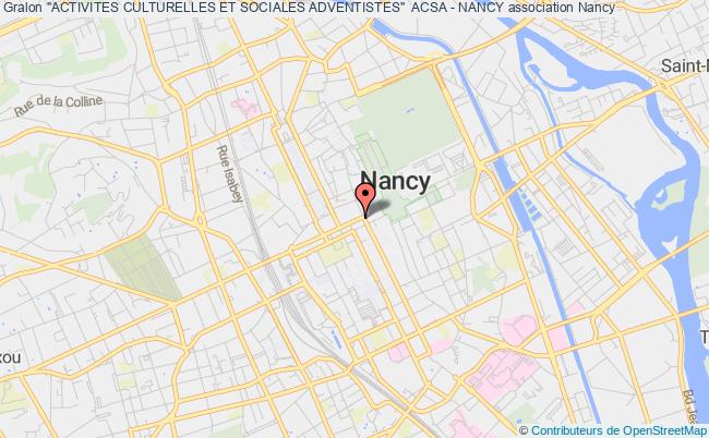 plan association "activites Culturelles Et Sociales Adventistes"  Acsa - Nancy Nancy