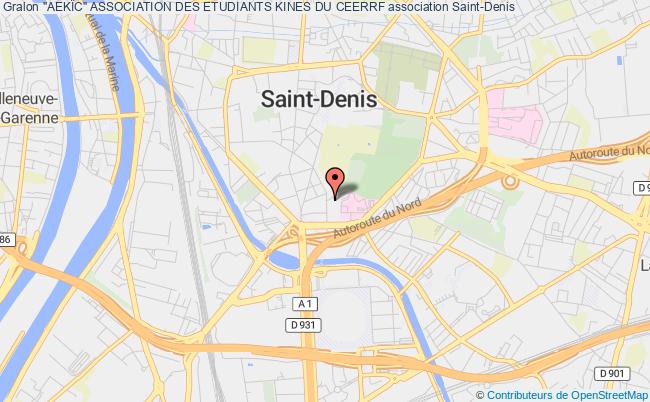 plan association "aekÏc" Association Des Etudiants Kines Du Ceerrf Saint-Denis