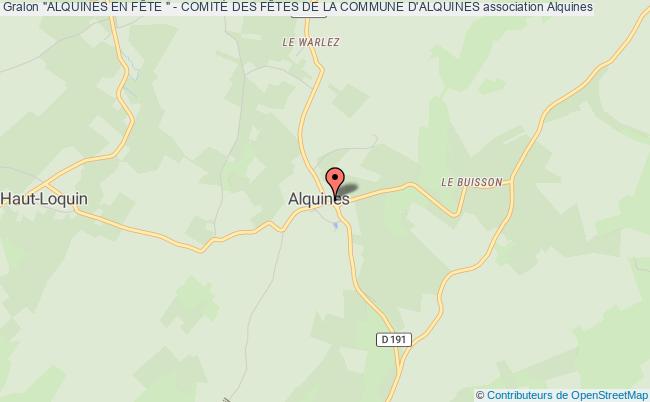 plan association "alquines En FÊte " - ComitÉ Des FÊtes De La Commune D'alquines Alquines