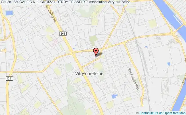 plan association "amicale C.n.l. Croizat Derry Teisseire" Vitry-sur-Seine
