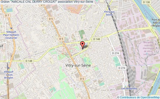 plan association "amicale Cnl Derry Croizat" Vitry-sur-Seine