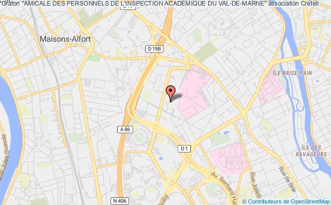 plan association "amicale Des Personnels De L'inspection Academique Du Val-de-marne" Créteil