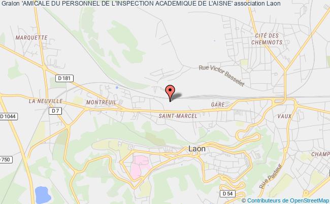 plan association 'amicale Du Personnel De L'inspection Academique De L'aisne' Laon