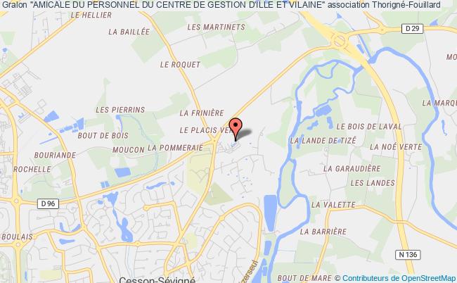plan association "amicale Du Personnel Du Centre De Gestion D'ille Et Vilaine" Thorigné-Fouillard Cedex