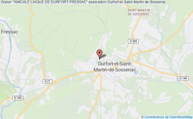 plan association "amicale Laique De Durfort-fressac" Durfort-et-Saint-Martin-de-Sossenac